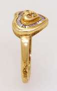 Diamond Heart Ring in Gold, Size 6.25