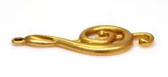 Gold Treble Cleft Pendant