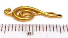 Gold Treble Cleft Pendant