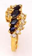 Sapphire & Diamond Ring, Size 6.25