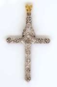 White Gold Cross Pendant with Diamonds