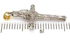 White Gold Cross Pendant with Diamonds