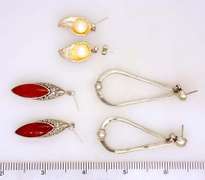 Three Pairs of Sterling Earrings