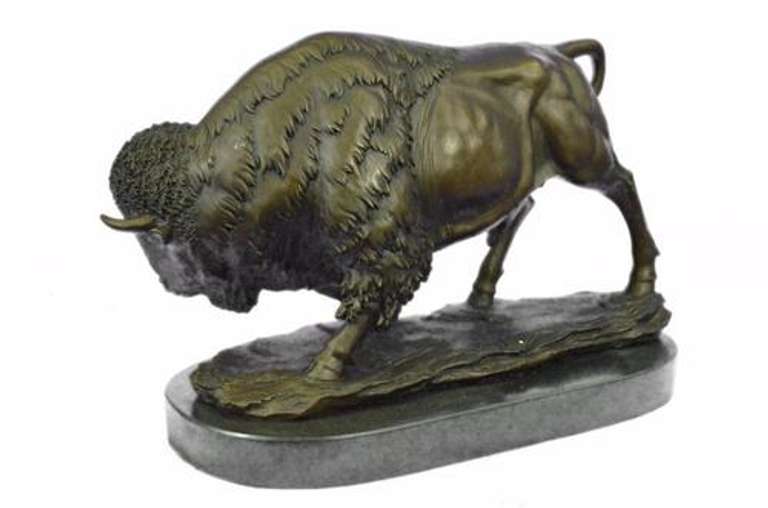 Large American Buffalo Bison Art Deco Sculpture