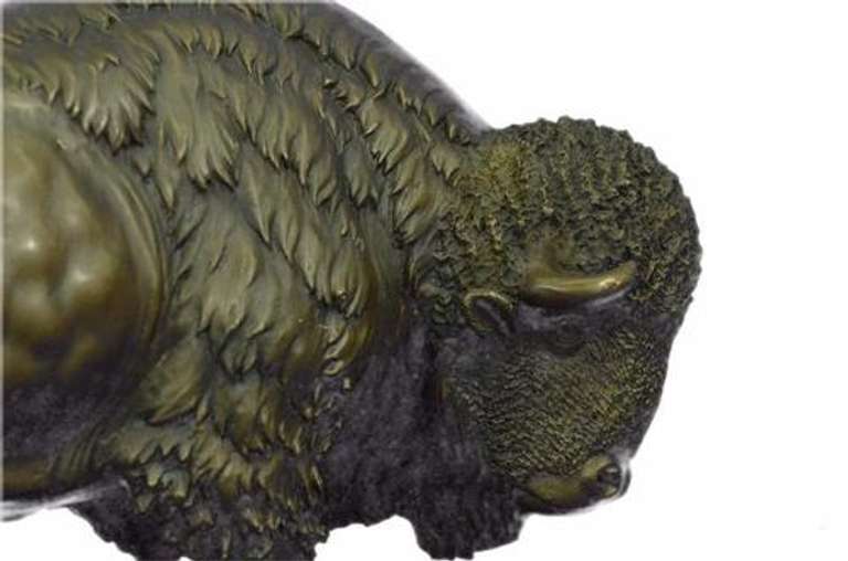 Large American Buffalo Bison Art Deco Sculpture