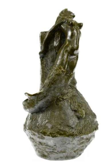 Special Patina Mermaid Vase Planter Bronze Sculpture