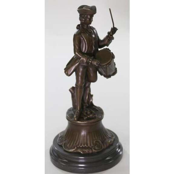 American Civil War Drummer Bronze Figurine