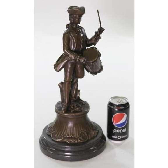 American Civil War Drummer Bronze Figurine