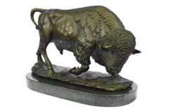 Large American Buffalo Bison Art Deco Sculpture