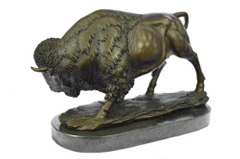 Large American Buffalo Bison Art Deco Sculpture