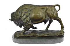 Large American Buffalo Bison Art Deco Sculpture