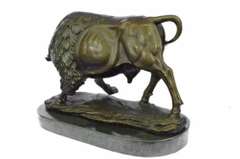 Large American Buffalo Bison Art Deco Sculpture