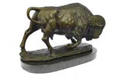 Large American Buffalo Bison Art Deco Sculpture
