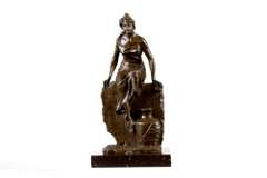 Hot Cast Sexy Maiden Handmade Bronze Sculpture Figurine