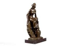 Hot Cast Sexy Maiden Handmade Bronze Sculpture Figurine