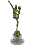 Bronze  Sculpture Woman Balancing on One Leg