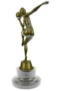 Bronze  Sculpture Woman Balancing on One Leg