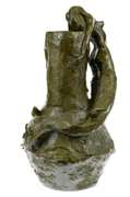 Special Patina Mermaid Vase Planter Bronze Sculpture