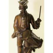 American Civil War Drummer Bronze Figurine