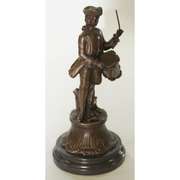 American Civil War Drummer Bronze Figurine