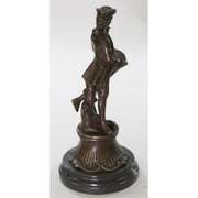 American Civil War Drummer Bronze Figurine