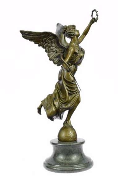 Christmas Angel Good Luck Holiday Bronze Sculpture
