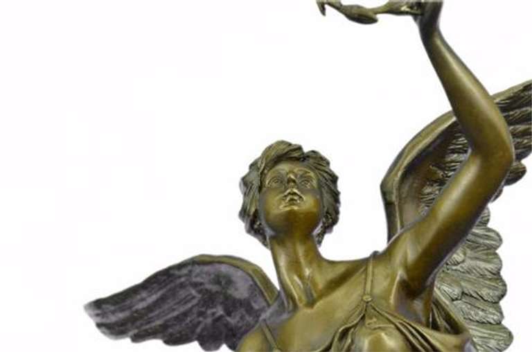 Christmas Angel Good Luck Holiday Bronze Sculpture