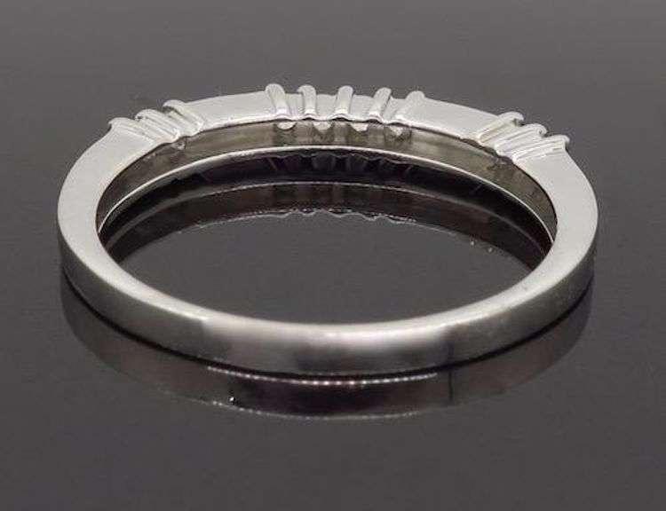 14K White Gold Diamond Band