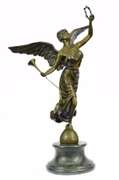 Christmas Angel Good Luck Holiday Bronze Sculpture