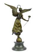 Christmas Angel Good Luck Holiday Bronze Sculpture