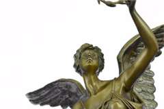 Christmas Angel Good Luck Holiday Bronze Sculpture