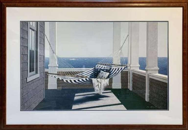 Striped Hammock by Zhen-Huan Lu Lithograph