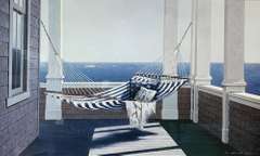 Striped Hammock by Zhen-Huan Lu Lithograph