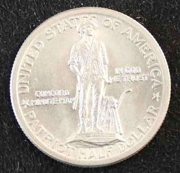Well Struck 1925 Lexington and Concord Comm Half Dollar