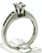 Princess Cut Diamond Ring with Side Stones