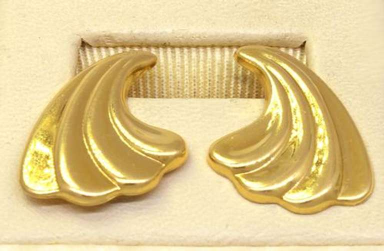 Gold Freeform Post Earrings