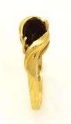 Black Onyx Ring in Gold, Size 5.25