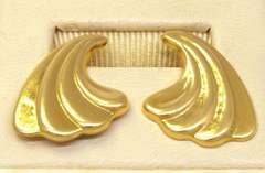 Gold Freeform Post Earrings