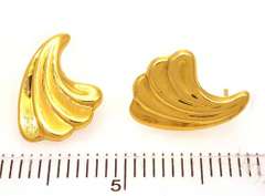 Gold Freeform Post Earrings