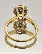 LADIES 14 KT YELLOW GOLD DIAMOND CLUSTER RING.