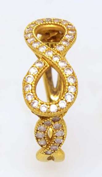 Infinity Motif Ring in 18K Gold, Size 7