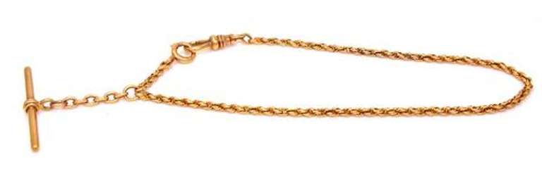 Rose Gold Pocket Watch Rope Chain, 11in
