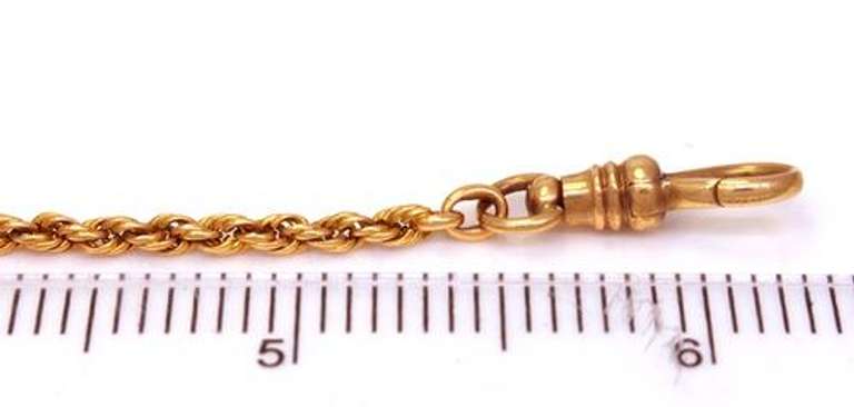 Rose Gold Pocket Watch Rope Chain, 11in