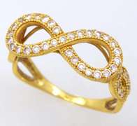 Infinity Motif Ring in 18K Gold, Size 7