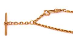 Rose Gold Pocket Watch Rope Chain, 11in