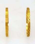 Two Etched Gold Bands, Sizes 5.5 & 5.75