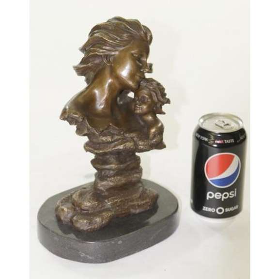 Modern Artwork Mother and Child Bronze Sculpture