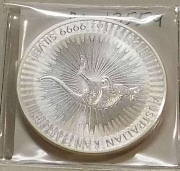 2018 Australia Kangaroo 1 oz 9999 Silver, Uncirculated