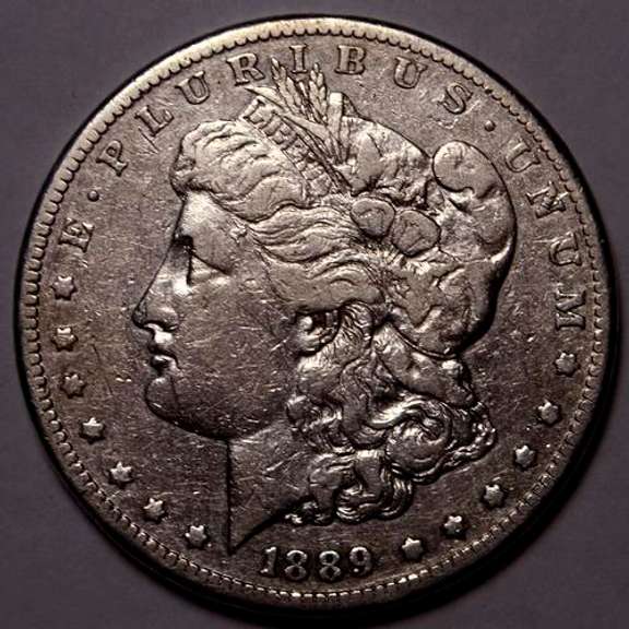 1889 CC Key Morgan Silver Dollar