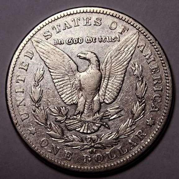 1889 CC Key Morgan Silver Dollar